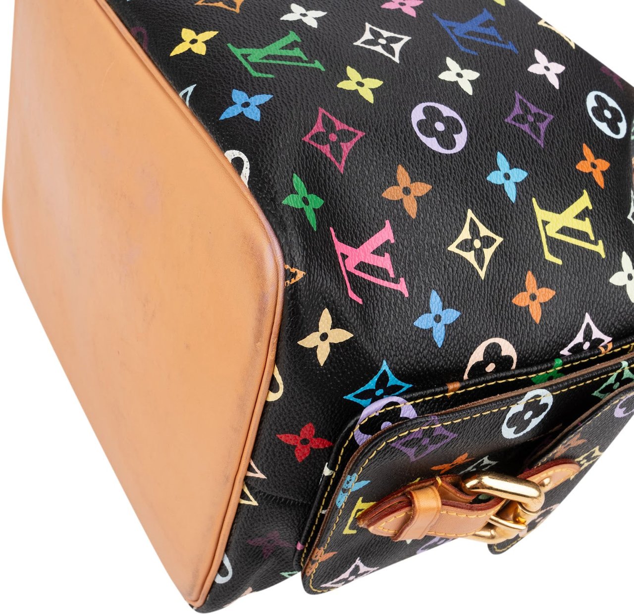 Louis Vuitton Monogram Murakami Multicolor Canvas Sac Noé Petit Shoulder Bag Zwart