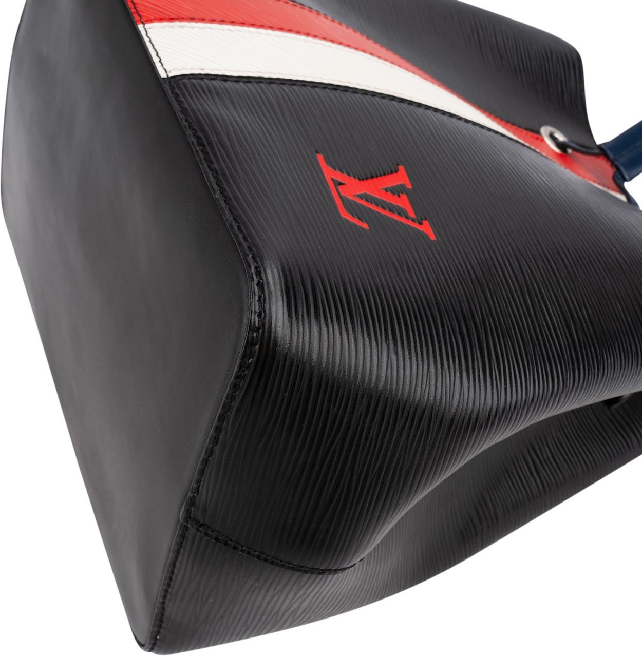 Louis Vuitton Noir Epi Leather Limited America's Cup Striped Tricolor NéoNoé Monaco Crossbody Bag Zwart