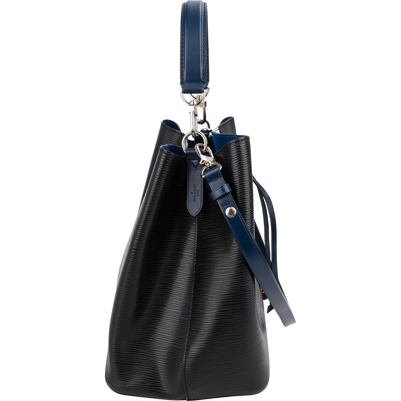 Louis Vuitton Noir Epi Leather Limited America's Cup Striped Tricolor NéoNoé Monaco Crossbody Bag Zwart