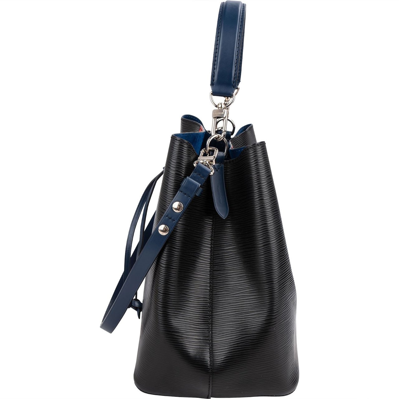 Louis Vuitton Noir Epi Leather Limited America's Cup Striped Tricolor NéoNoé Monaco Crossbody Bag Zwart