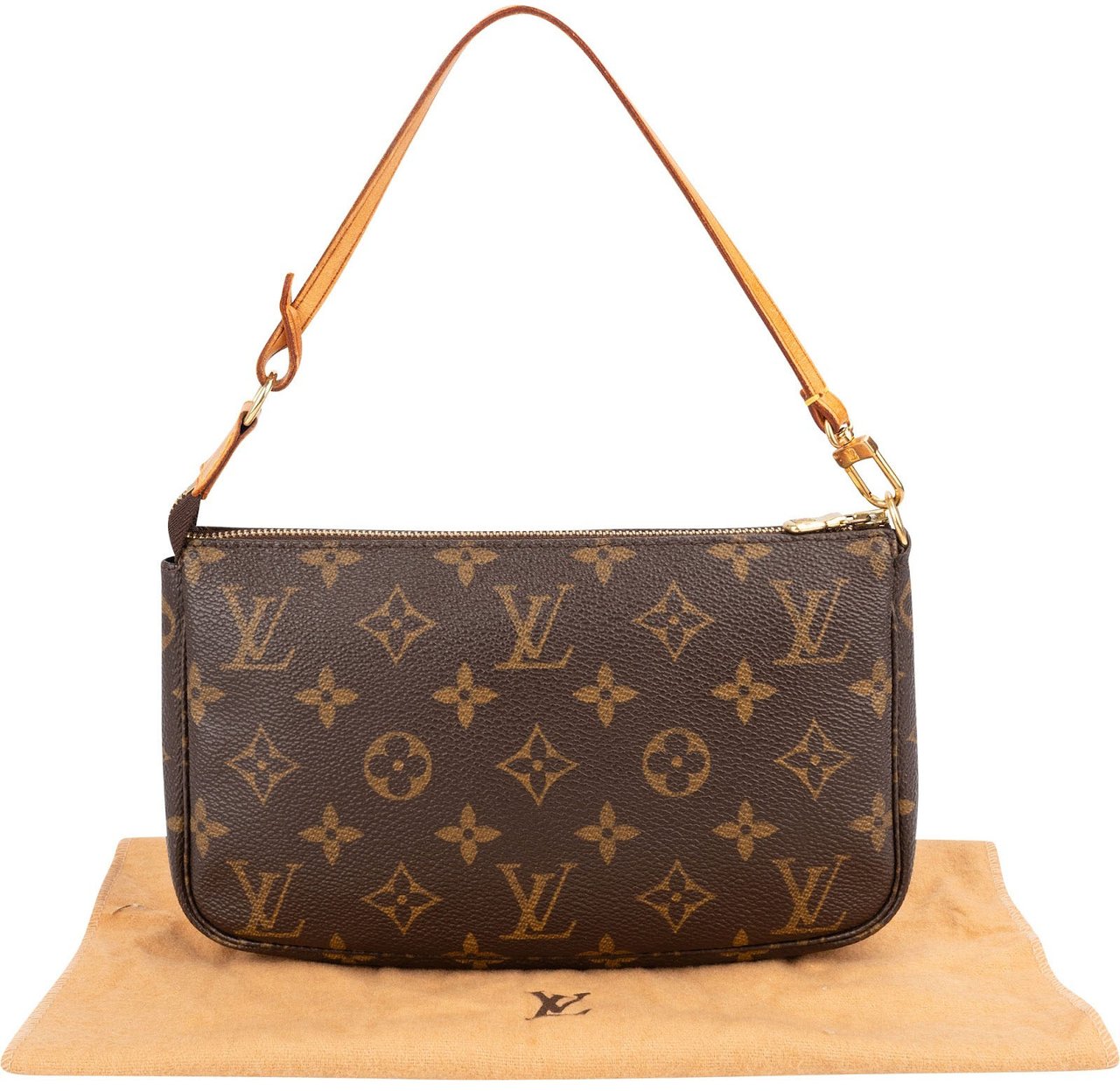 Louis Vuitton Monogram Canvas Pochette Accessoires Handbag Bruin
