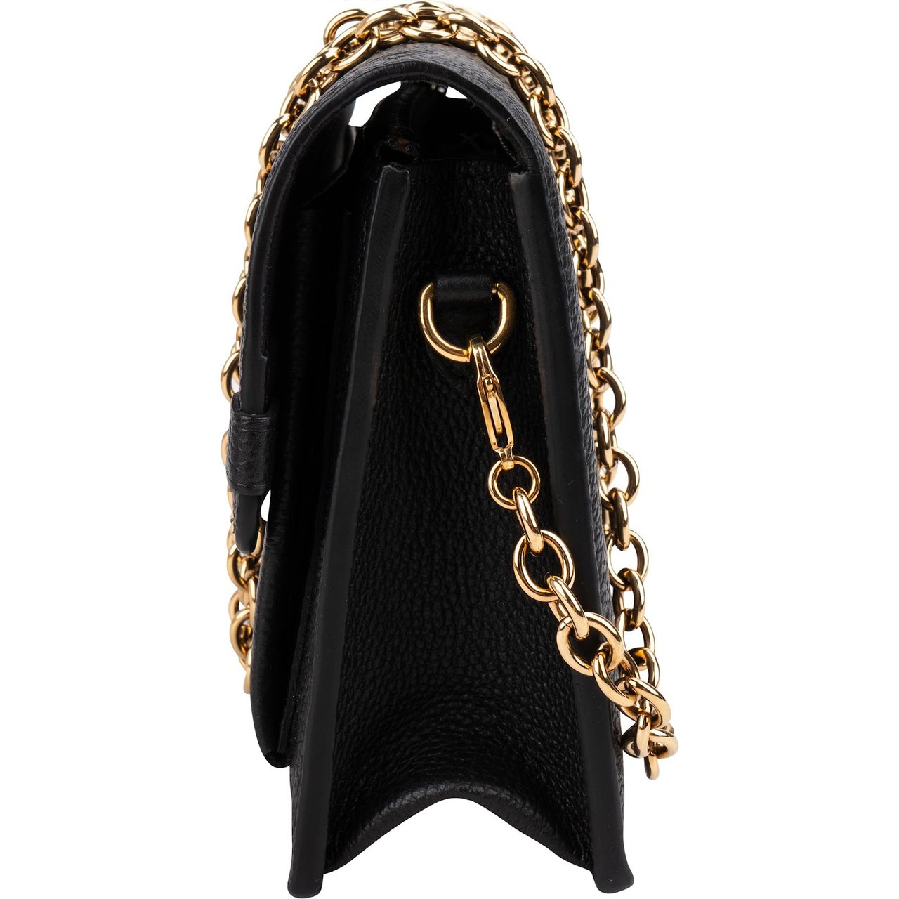 Louis Vuitton Noir Leather Empreinte Monogram Vavin Chain Crossbody Bag Zwart