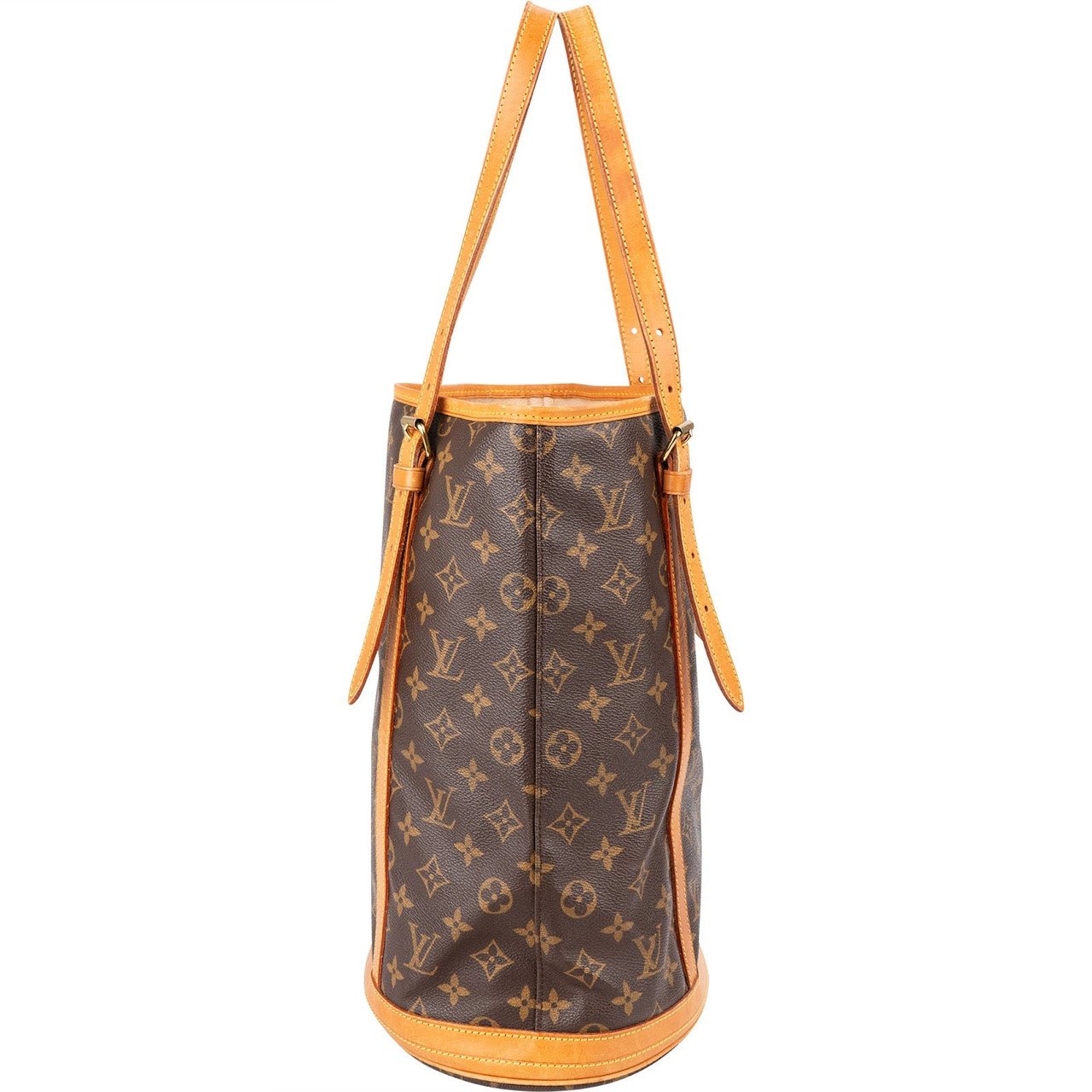 Louis Vuitton Canvas Monogram Bucket GM Shoulder Bag Bruin