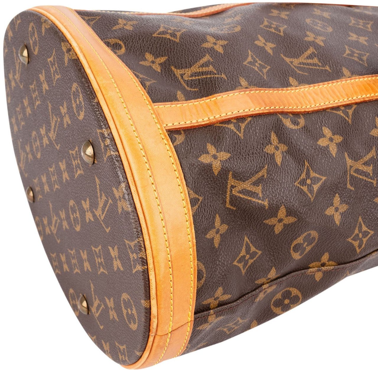 Louis Vuitton Canvas Monogram Bucket GM Shoulder Bag Bruin