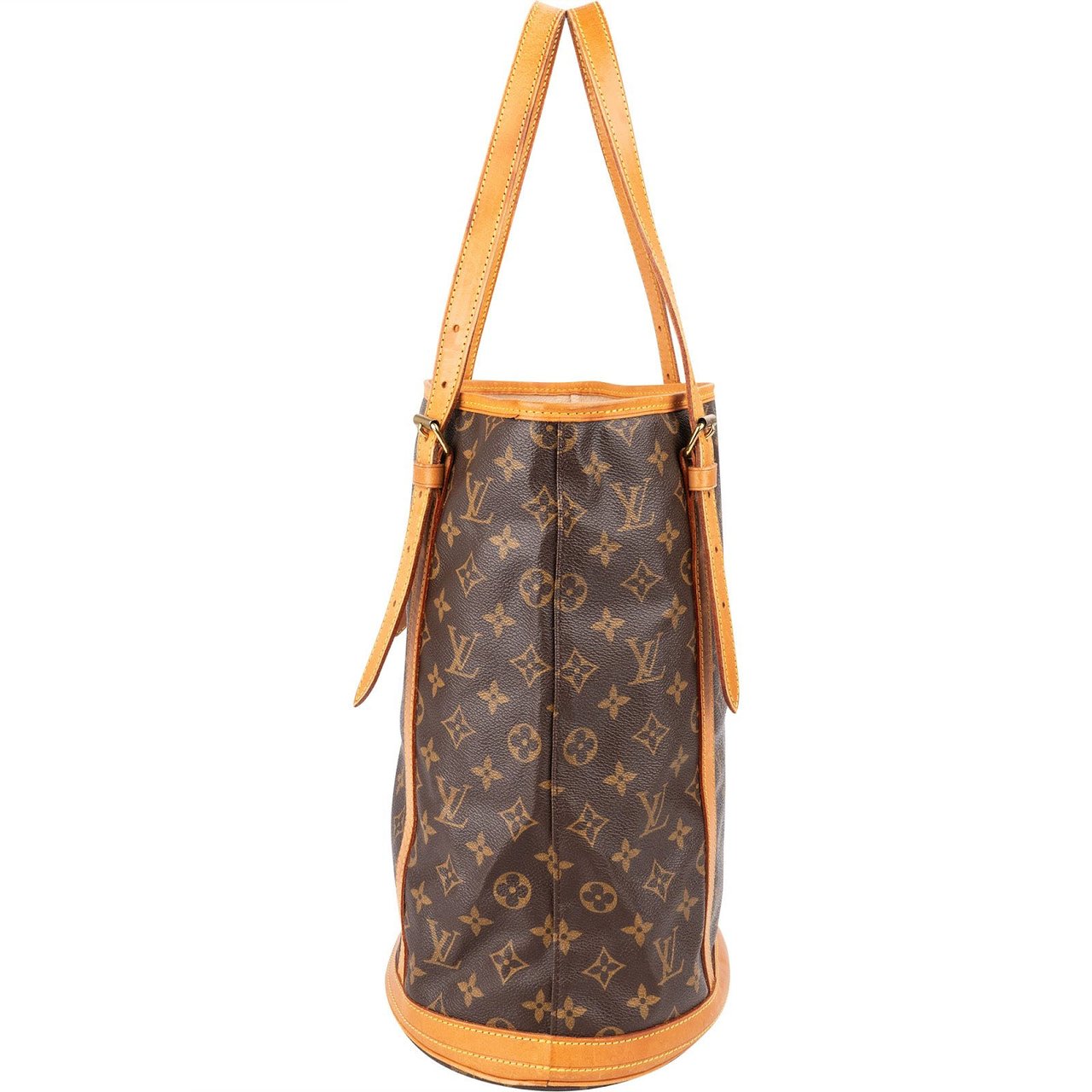 Louis Vuitton Canvas Monogram Bucket GM Shoulder Bag Bruin
