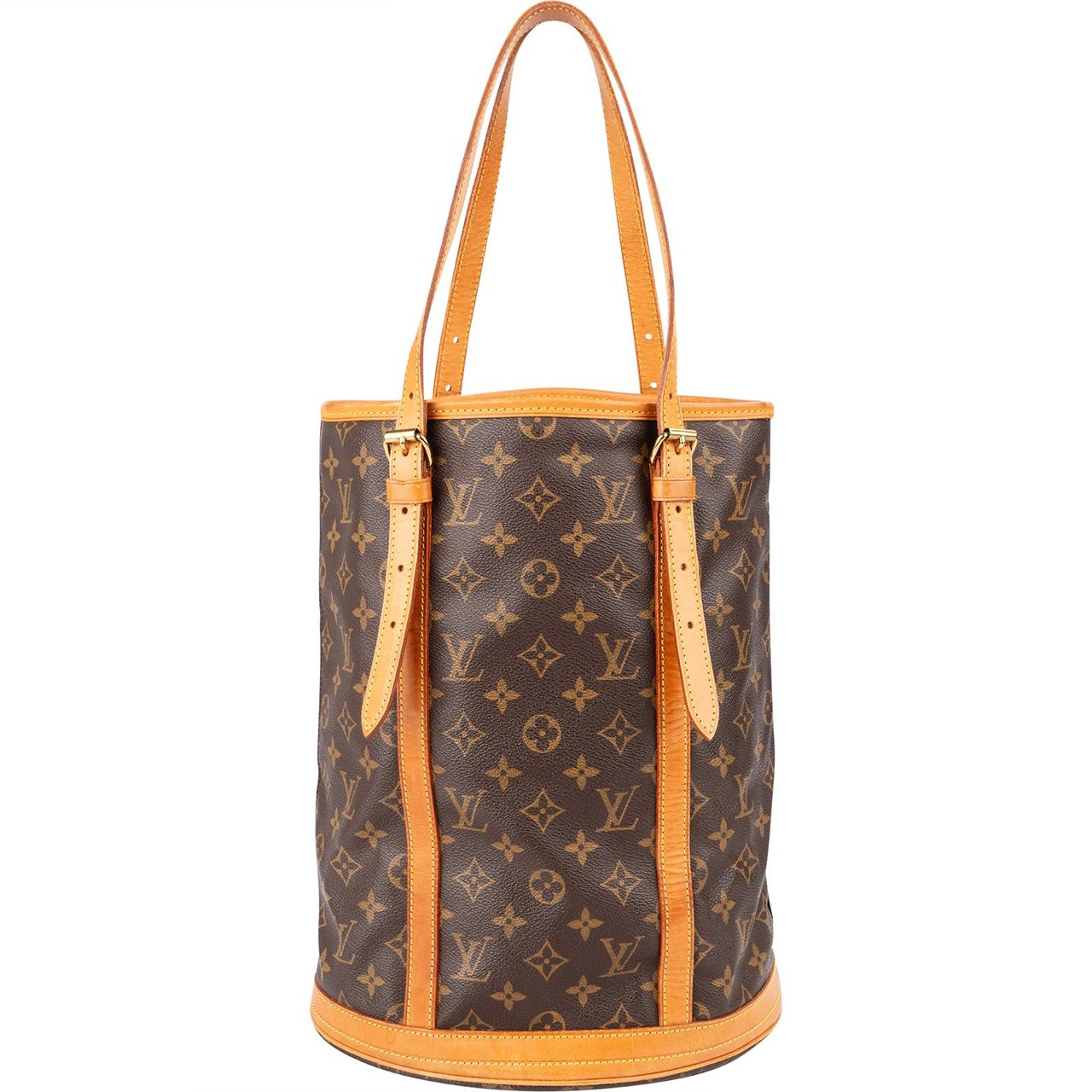 Louis Vuitton Canvas Monogram Bucket GM Shoulder Bag Bruin