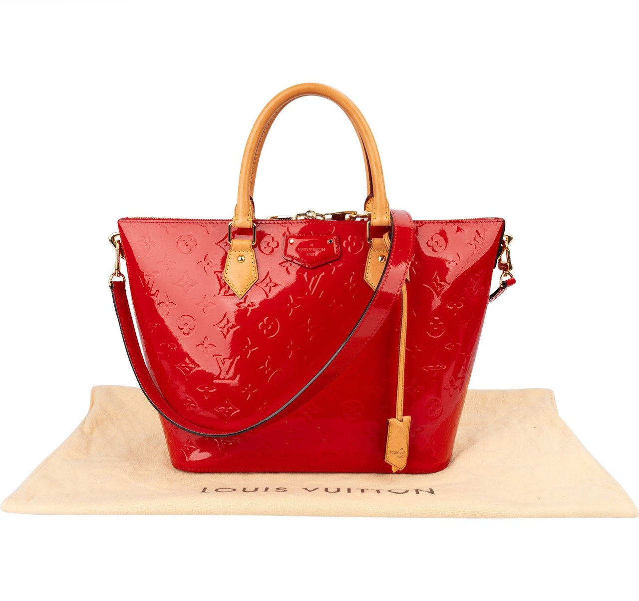 Louis Vuitton Monogram Vernis Leather Montebello MM Handbag Rood