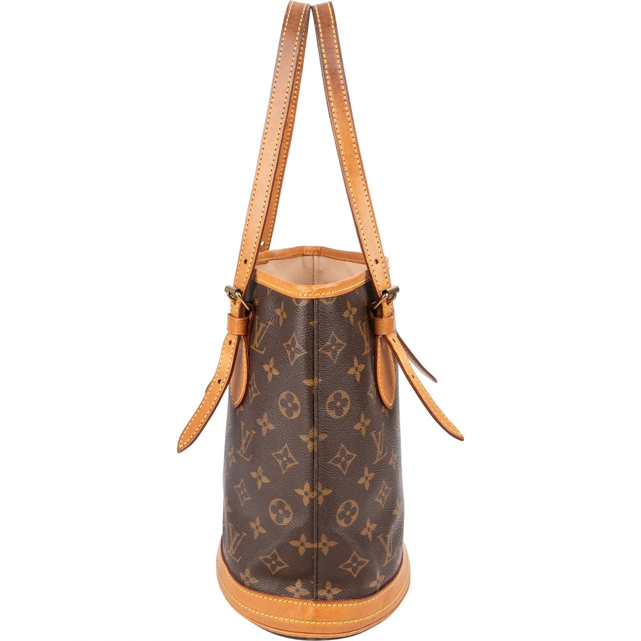Louis Vuitton Monogram Canvas Bucket PM Shoulder Bag Bruin