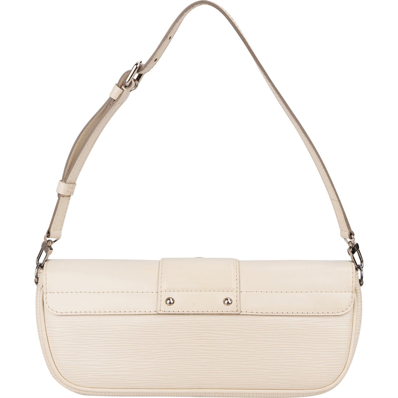 Louis Vuitton White Epi Leather Montaigne Clutch Shoulder Bag Divers