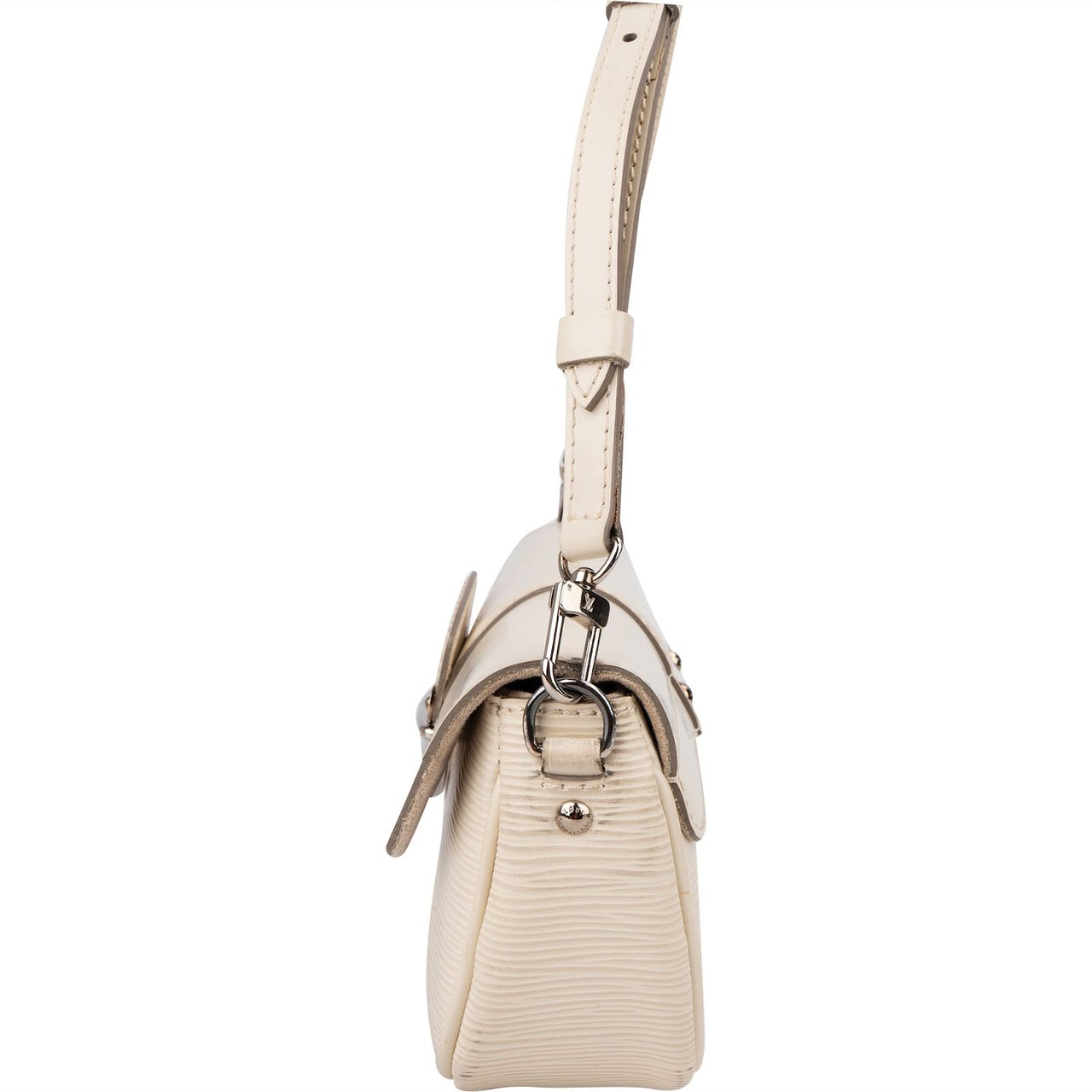 Louis Vuitton White Epi Leather Montaigne Clutch Shoulder Bag Divers