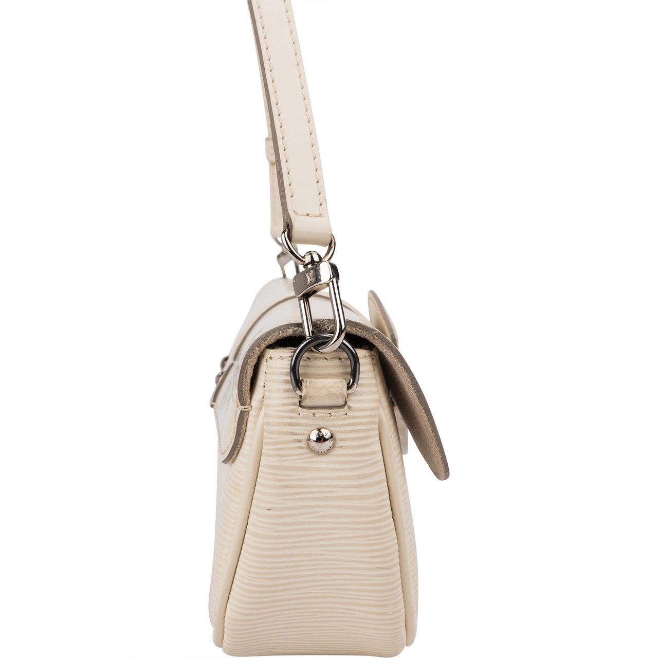 Louis Vuitton White Epi Leather Montaigne Clutch Shoulder Bag Divers