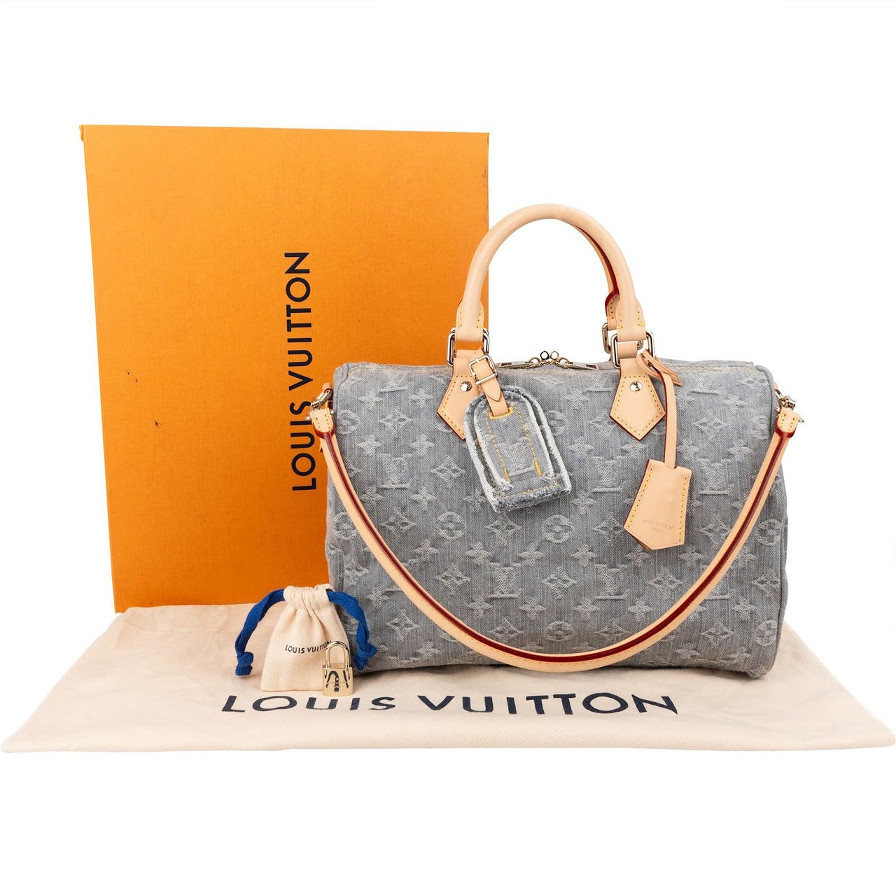 Louis Vuitton Monogram Denim Speedy 30 Bandoulière Handbag Divers