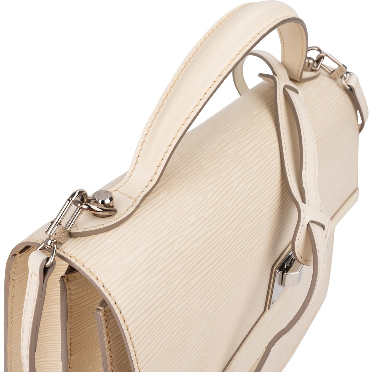 Louis Vuitton Ivory Epi Leather Sevigne GM Handbag Wit