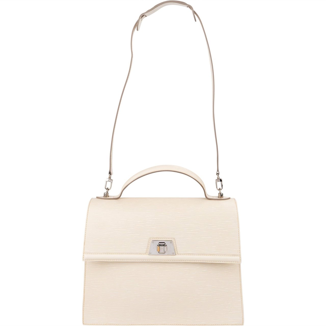 Louis Vuitton Ivory Epi Leather Sevigne GM Handbag Wit