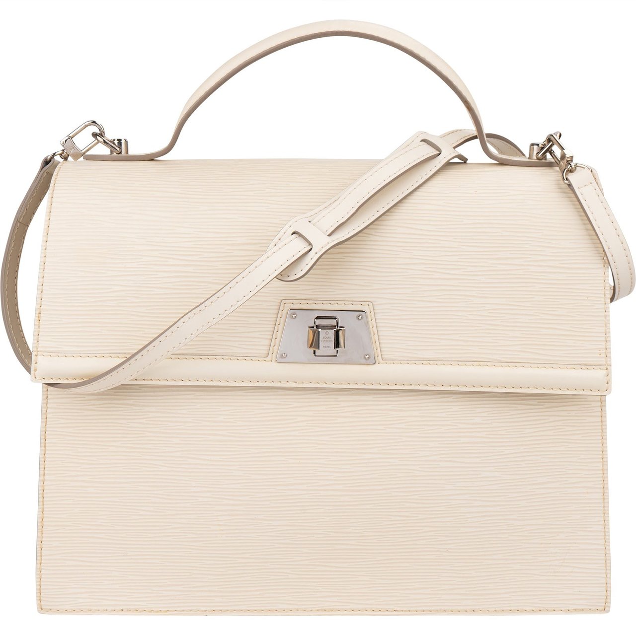 Louis Vuitton Ivory Epi Leather Sevigne GM Handbag Wit