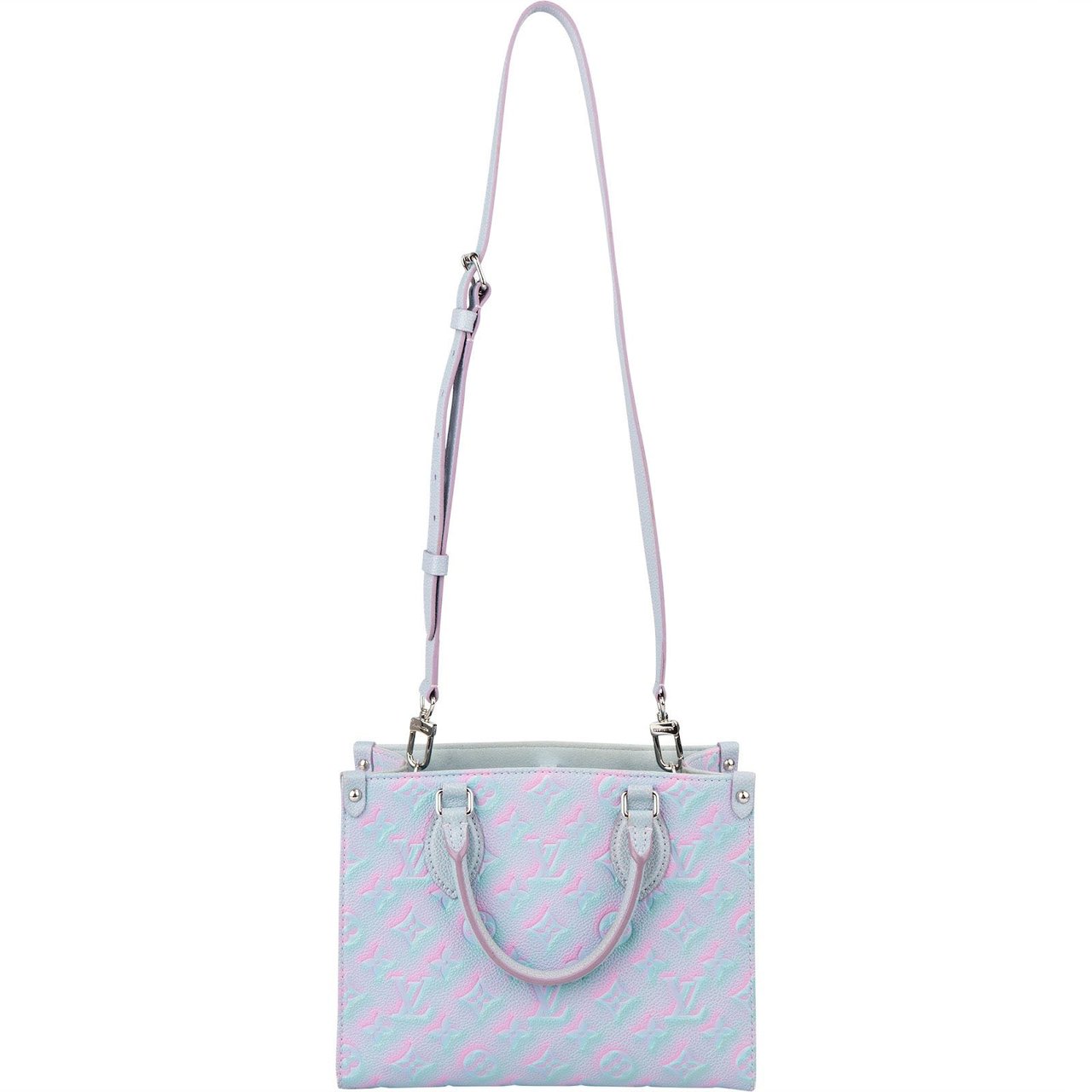 Louis Vuitton Leather Monogram Empreinte OnTheGo PM Handbag Blauw