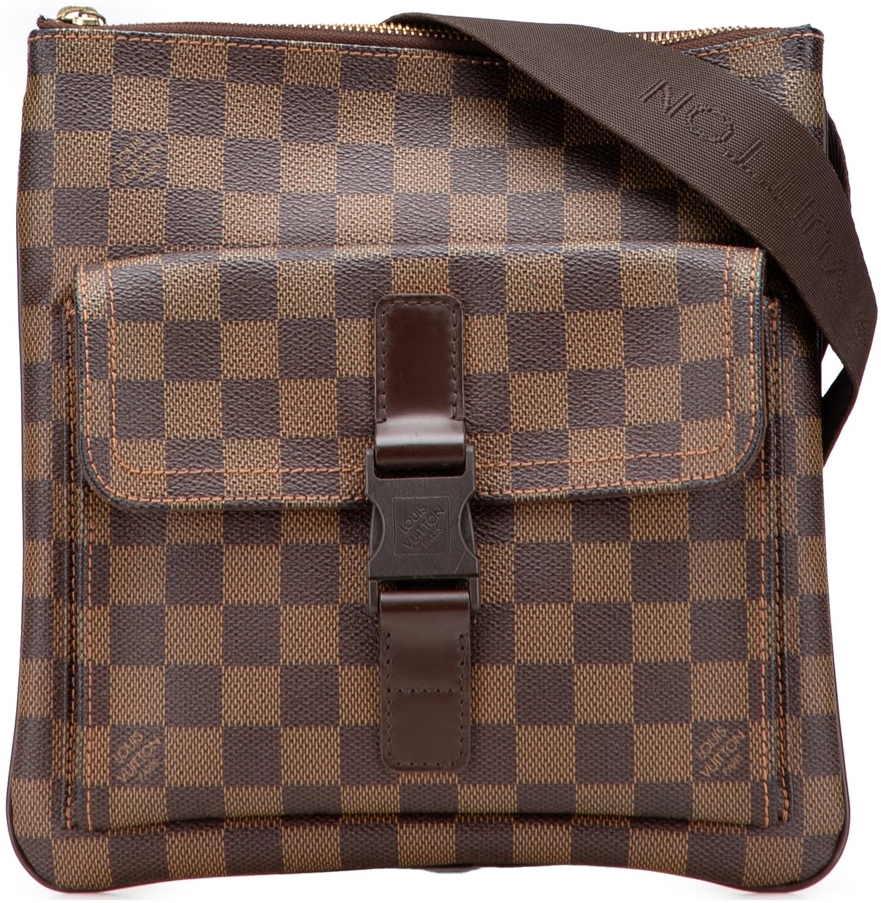 Louis Vuitton Damier Ebene Pochette Melville Bruin