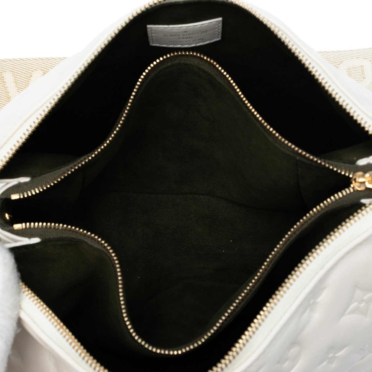 Louis Vuitton Monogram Embossed Puffy Lambskin Coussin PM Wit