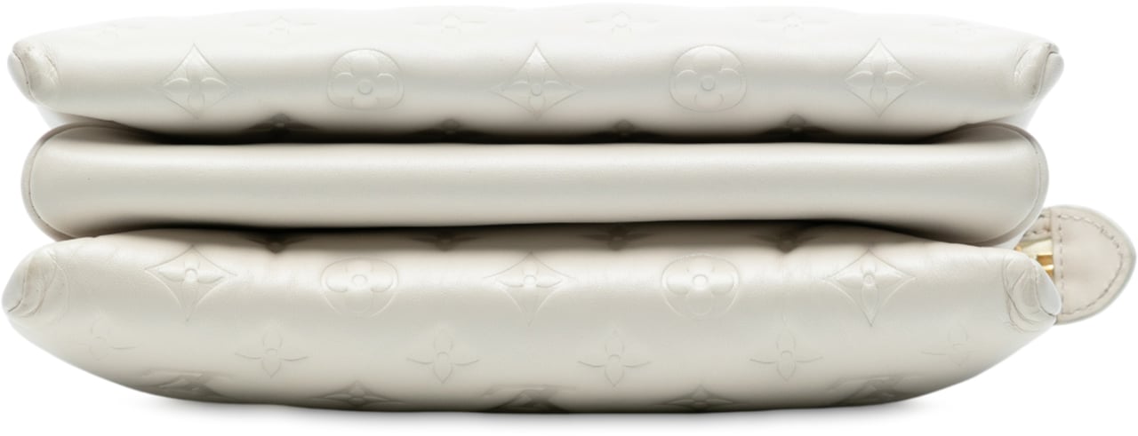 Louis Vuitton Monogram Embossed Puffy Lambskin Coussin PM Wit
