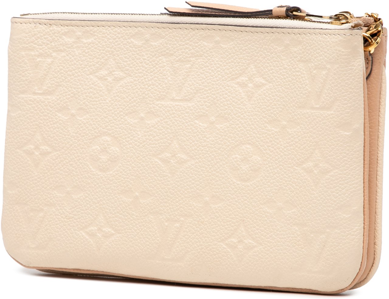 Louis Vuitton Monogram Empreinte Double Zip Pochette Bruin