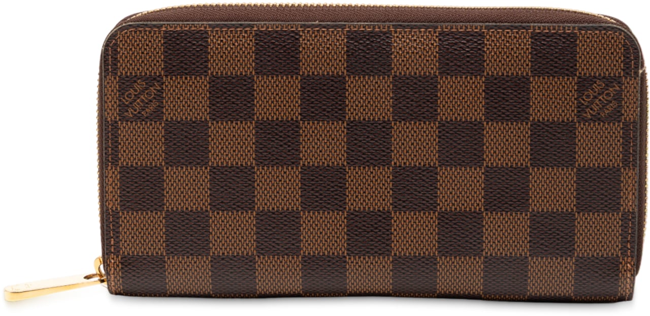 Louis Vuitton Damier Ebene Zippy Long Wallet Bruin