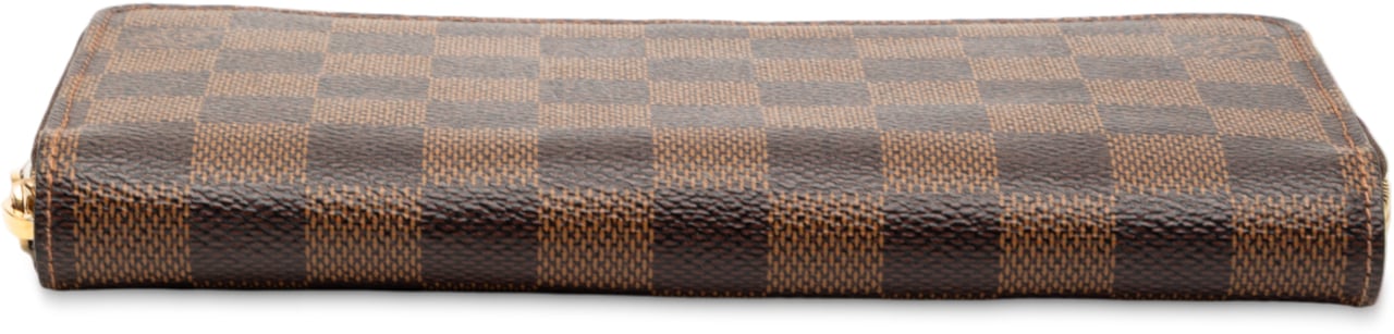 Louis Vuitton Damier Ebene Zippy Long Wallet Bruin