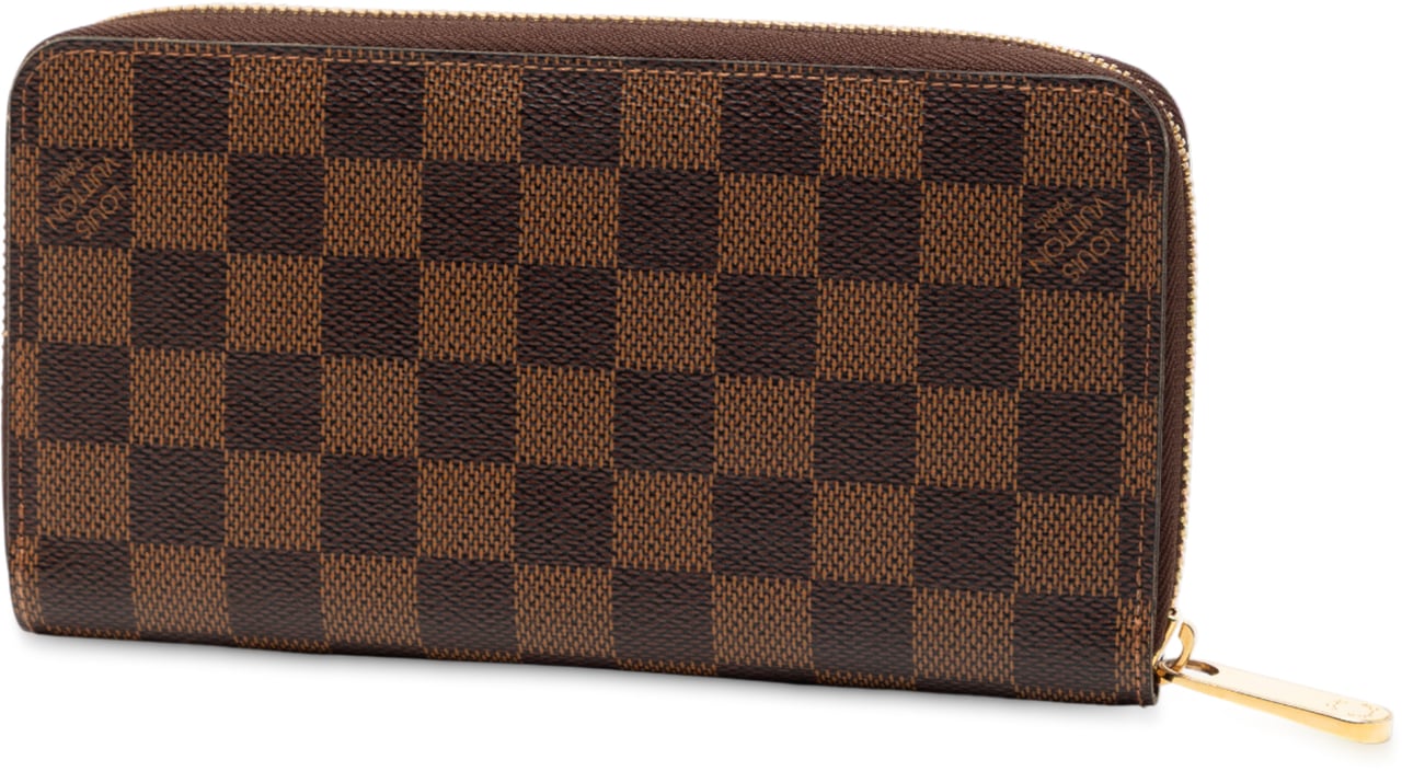 Louis Vuitton Damier Ebene Zippy Long Wallet Bruin