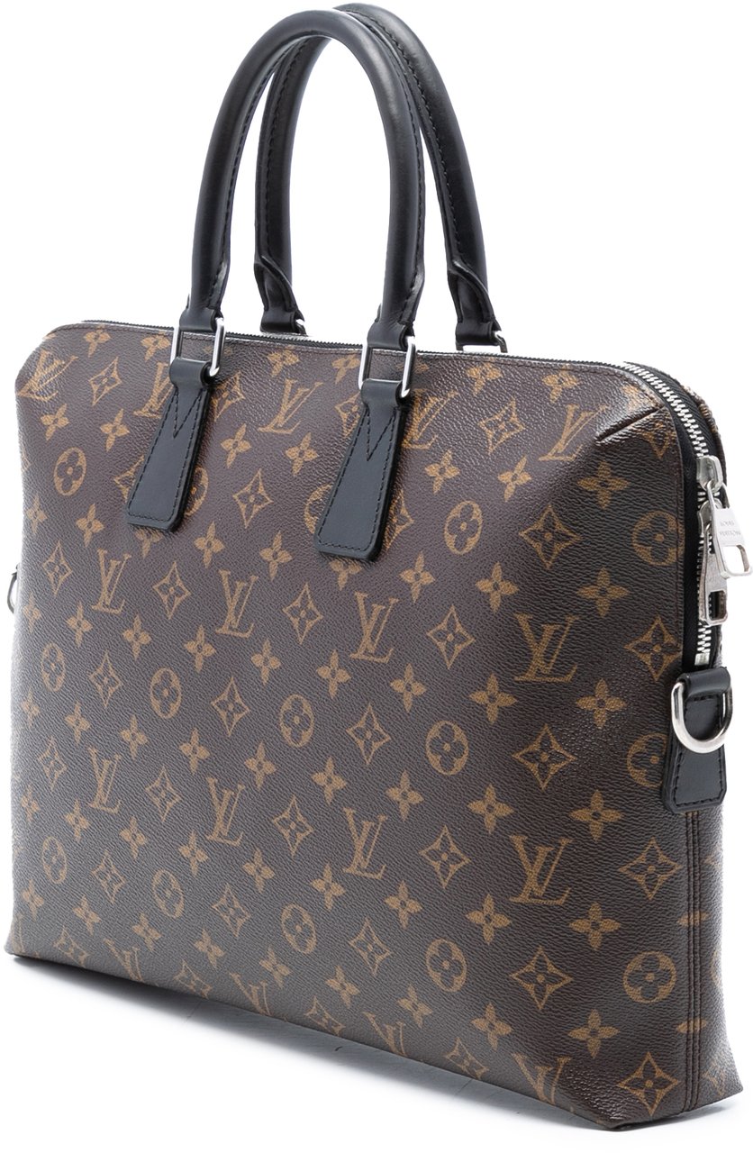 Louis Vuitton Monogram Macassar Porte Documents Jour Bruin