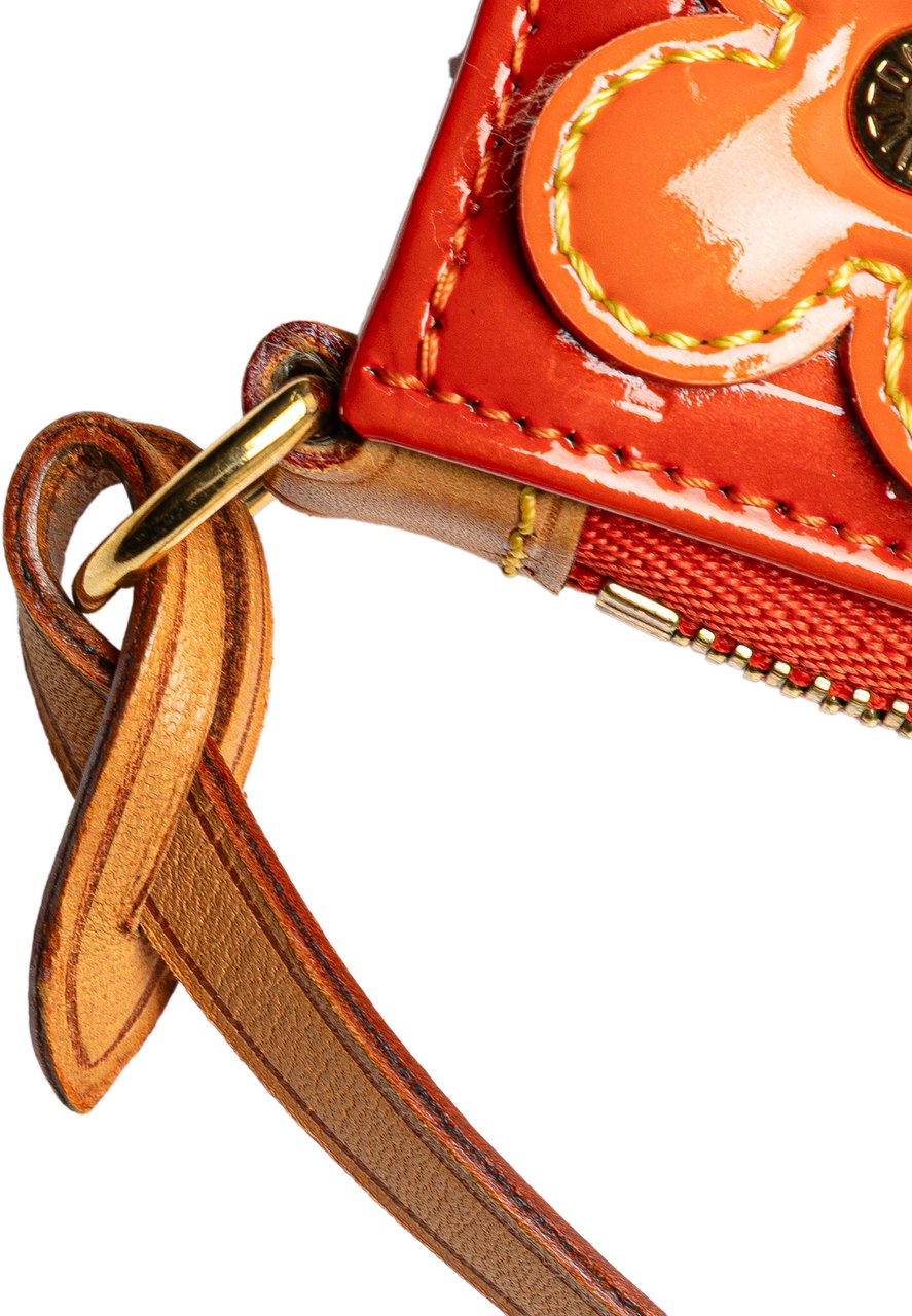 Louis Vuitton Monogram Vernis Fleurs Lexington Pochette Oranje