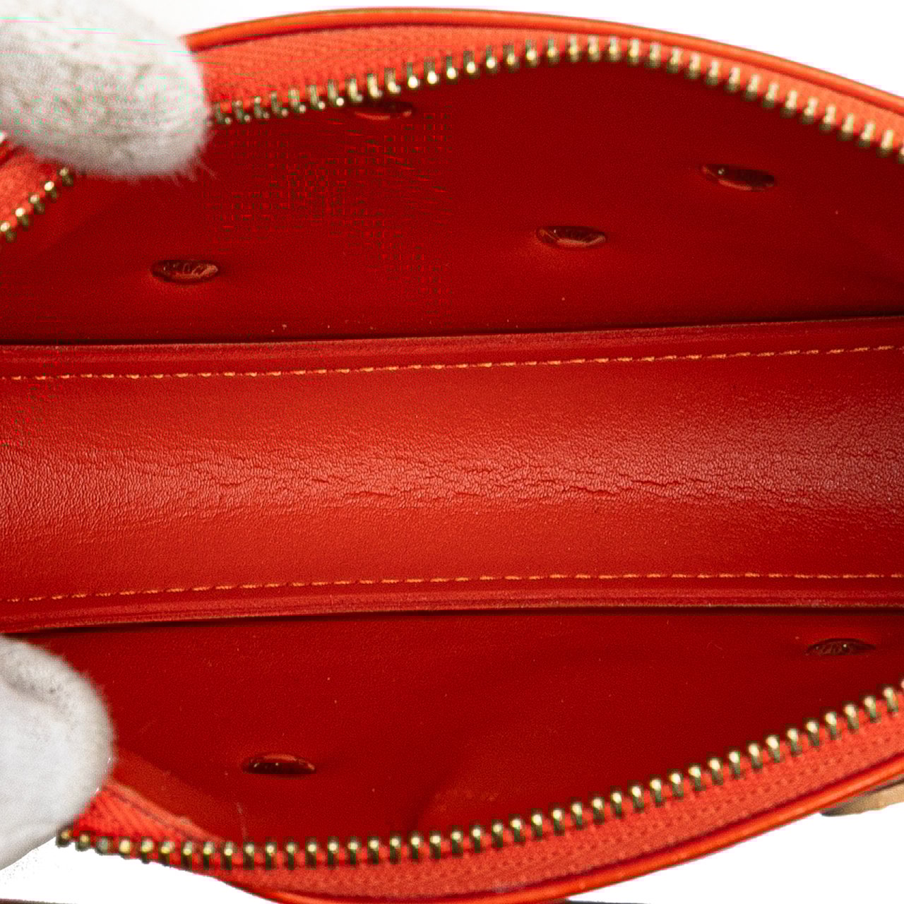 Louis Vuitton Monogram Vernis Fleurs Lexington Pochette Oranje