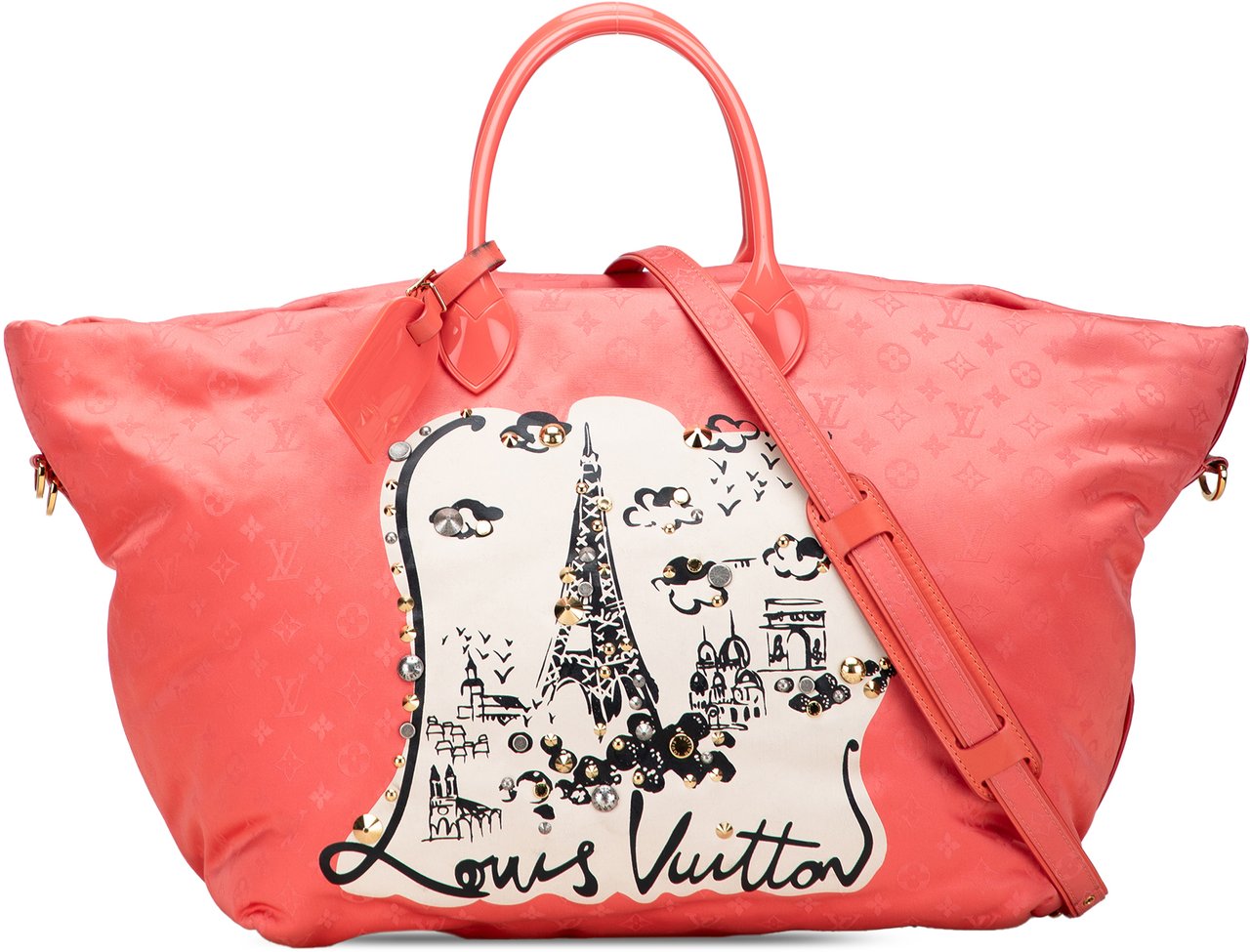 Louis Vuitton Monogram Nylon Nouvelle Vague Beach Bag Roze