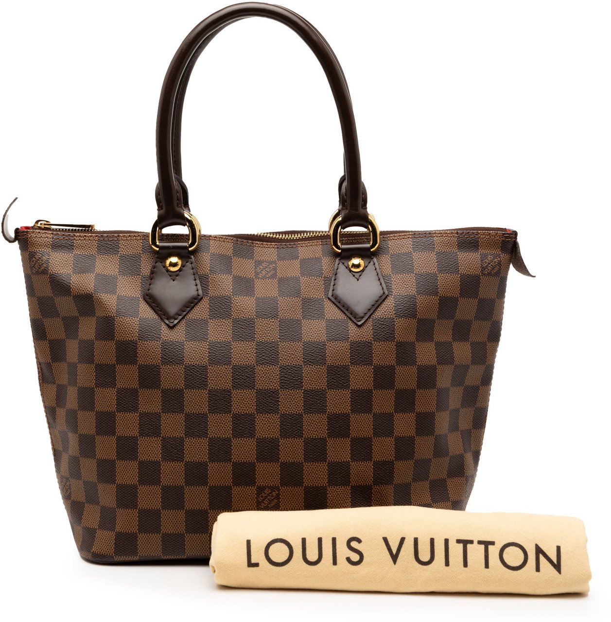 Louis Vuitton Damier Ebene Saleya PM Bruin