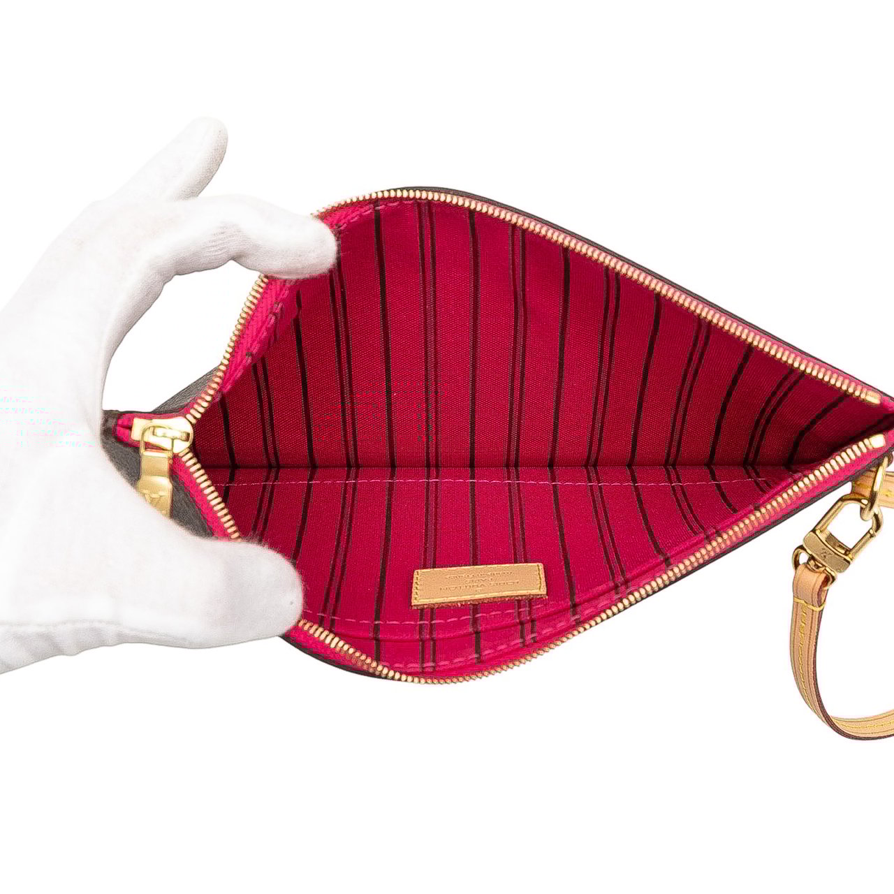 Louis Vuitton Monogram Neverfull Pouch Bruin