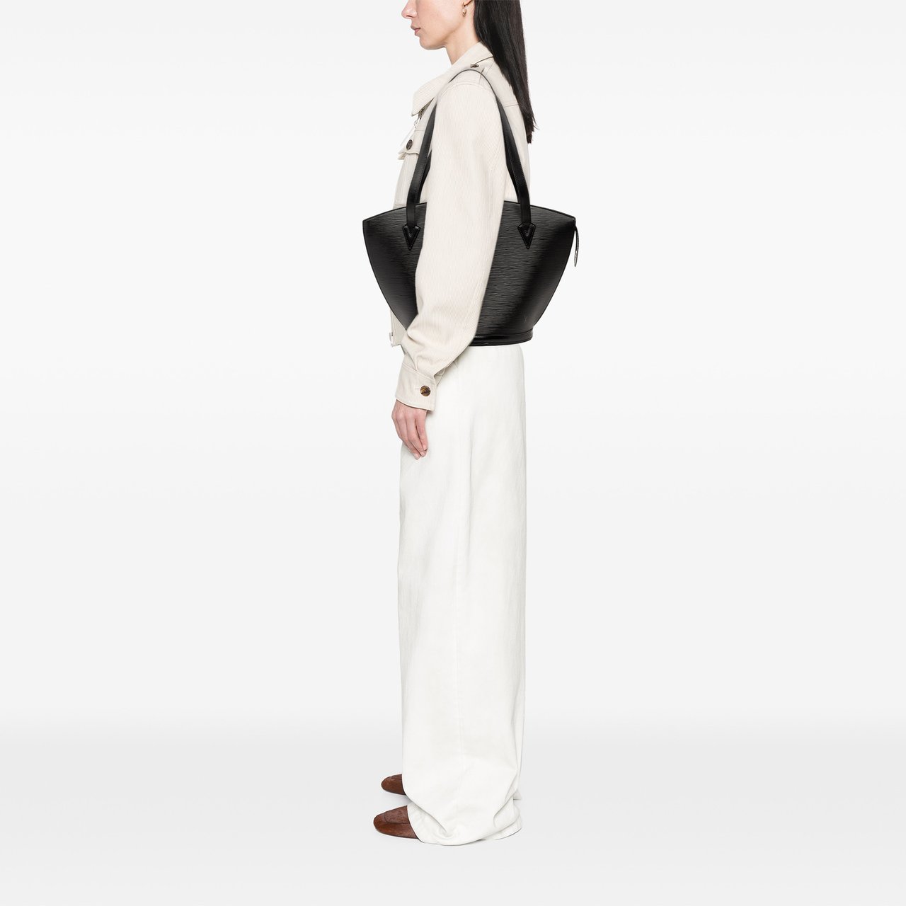 Louis Vuitton Epi Saint Jacques GM Long Strap Zwart