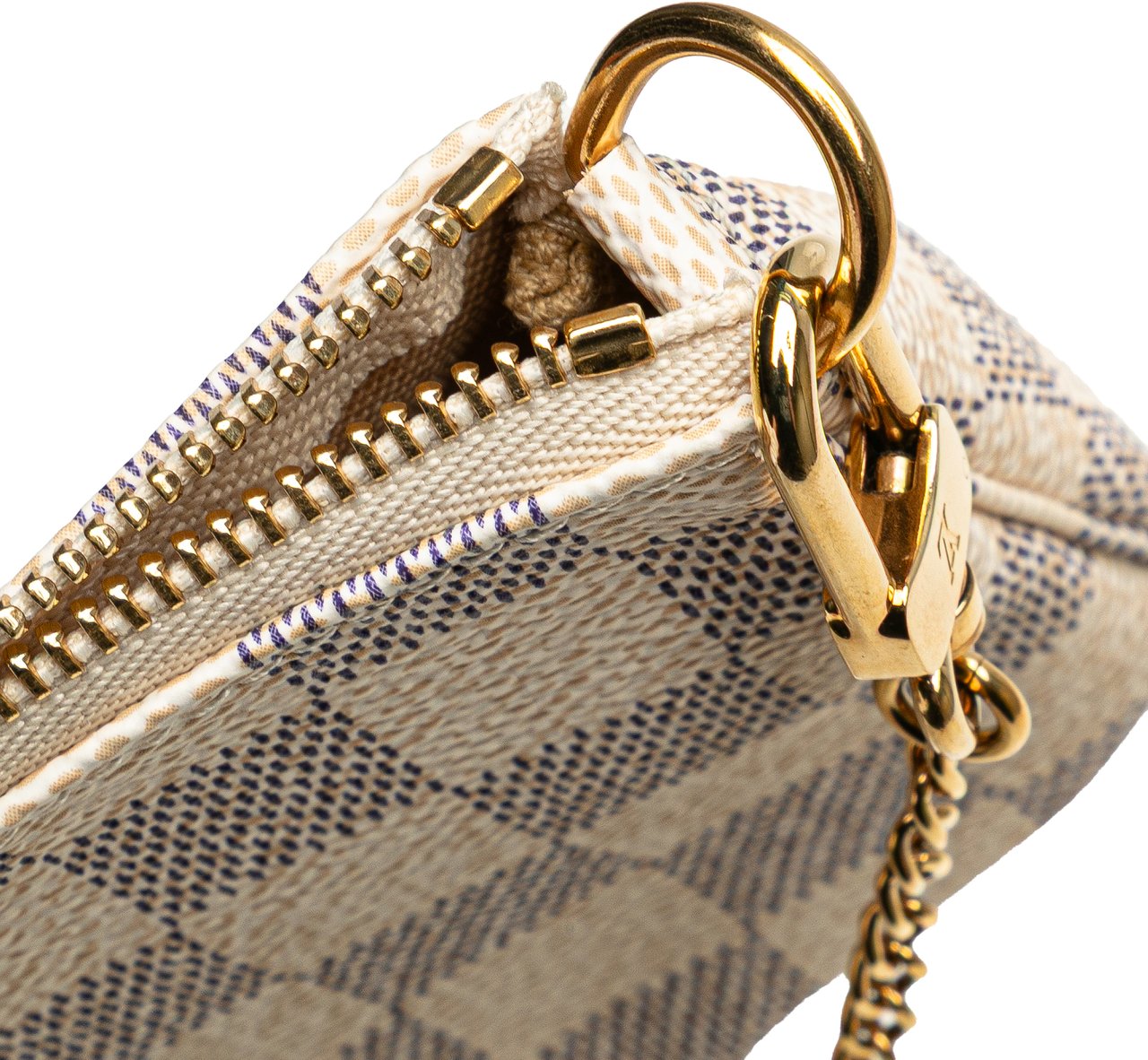 Louis Vuitton Damier Azur Illustre Transatlantic Mini Pochette Accessoires Wit