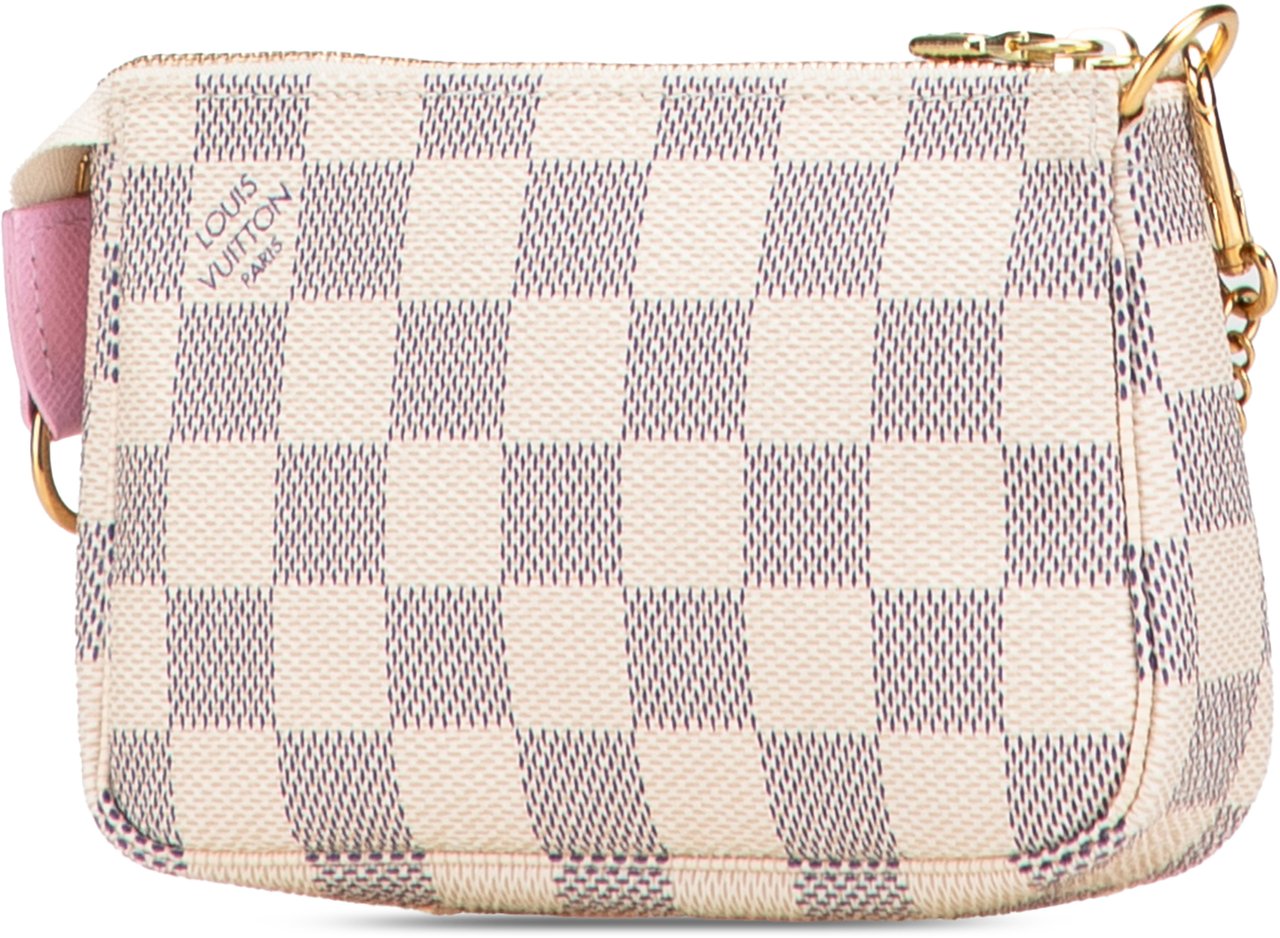 Louis Vuitton Damier Azur Illustre Transatlantic Mini Pochette Accessoires Wit