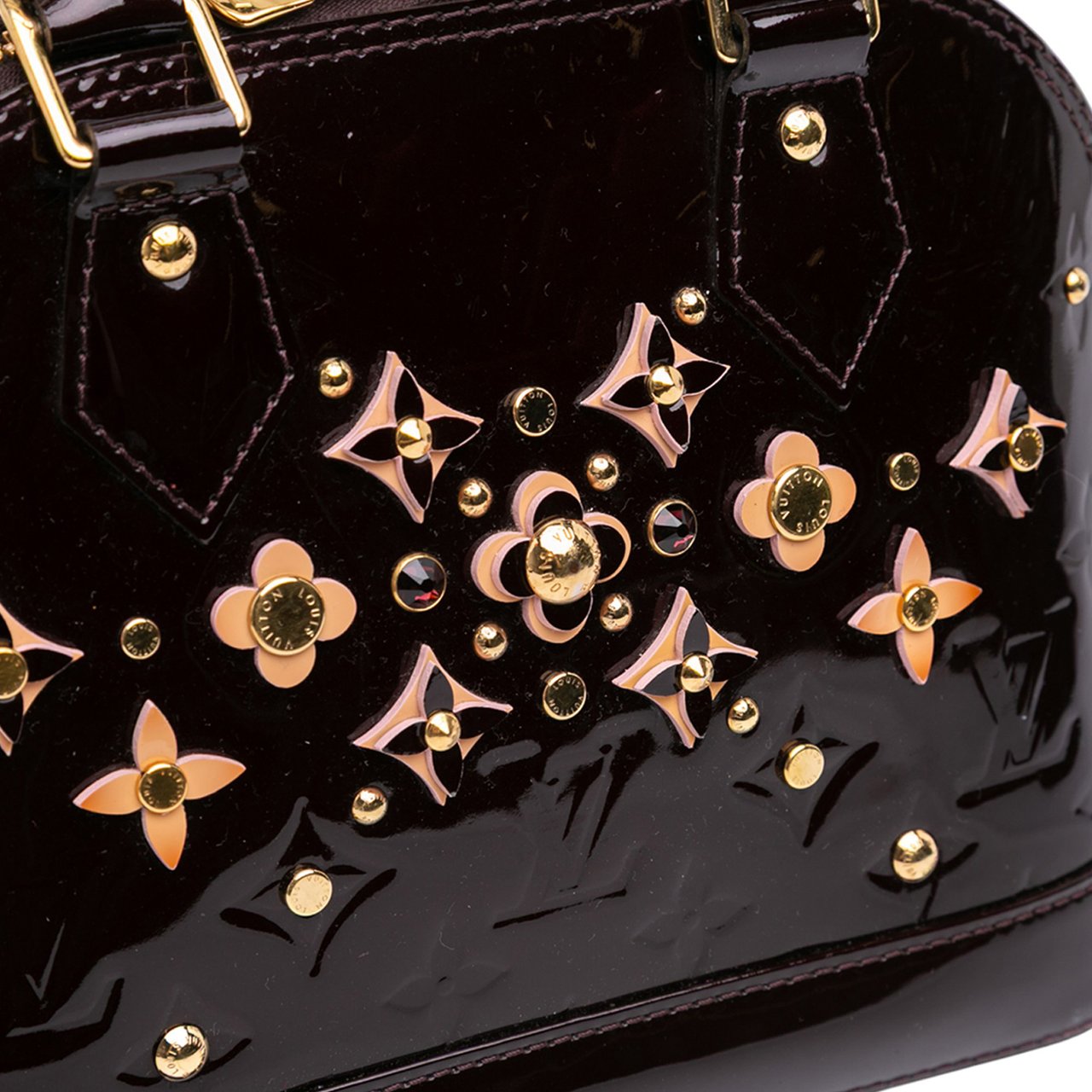 Louis Vuitton Monogram Vernis Flower Alma BB Paars