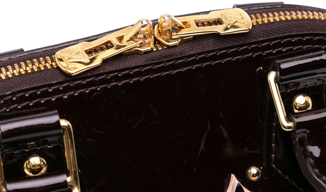 Louis Vuitton Monogram Vernis Flower Alma BB Paars