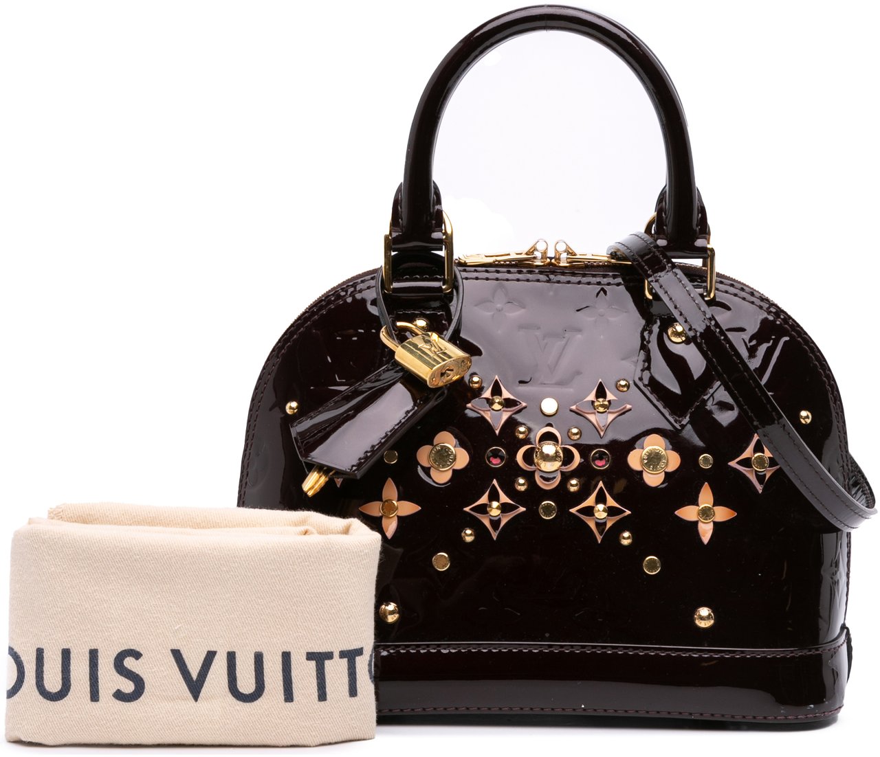 Louis Vuitton Monogram Vernis Flower Alma BB Paars