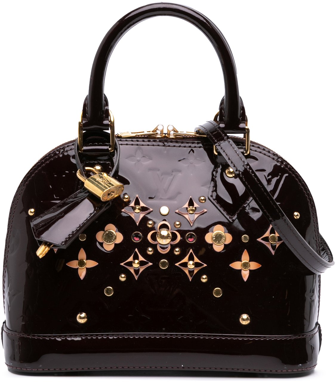 Louis Vuitton Monogram Vernis Flower Alma BB Paars