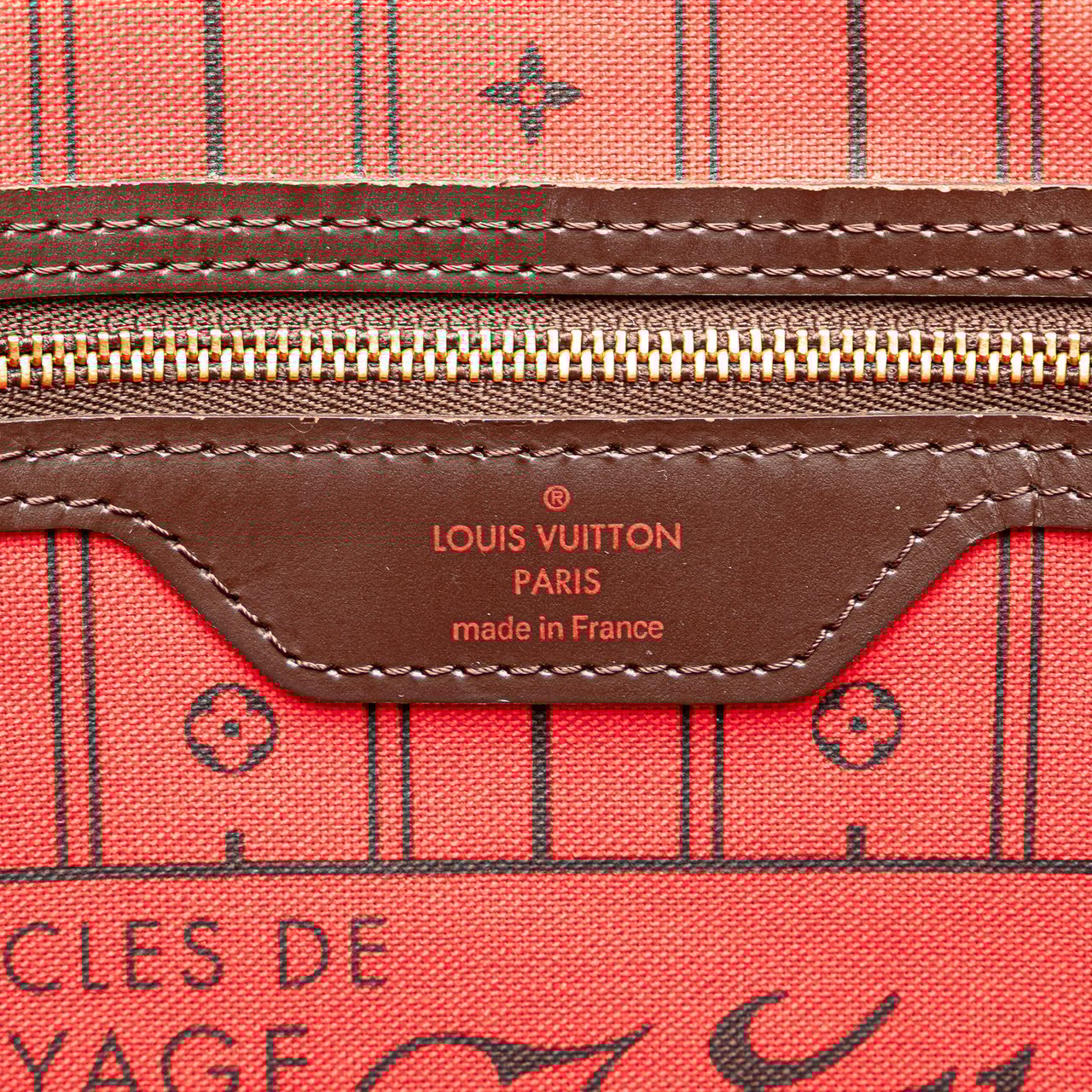 Louis Vuitton Damier Ebene Neverfull MM Bruin