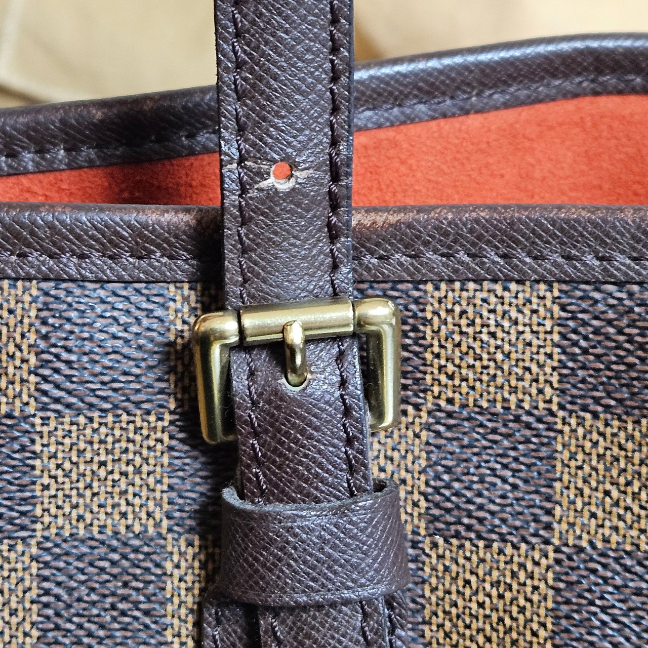 Louis Vuitton Louis Vuitton Damier Ebene Monogram Bucket PM Handbag Bruin