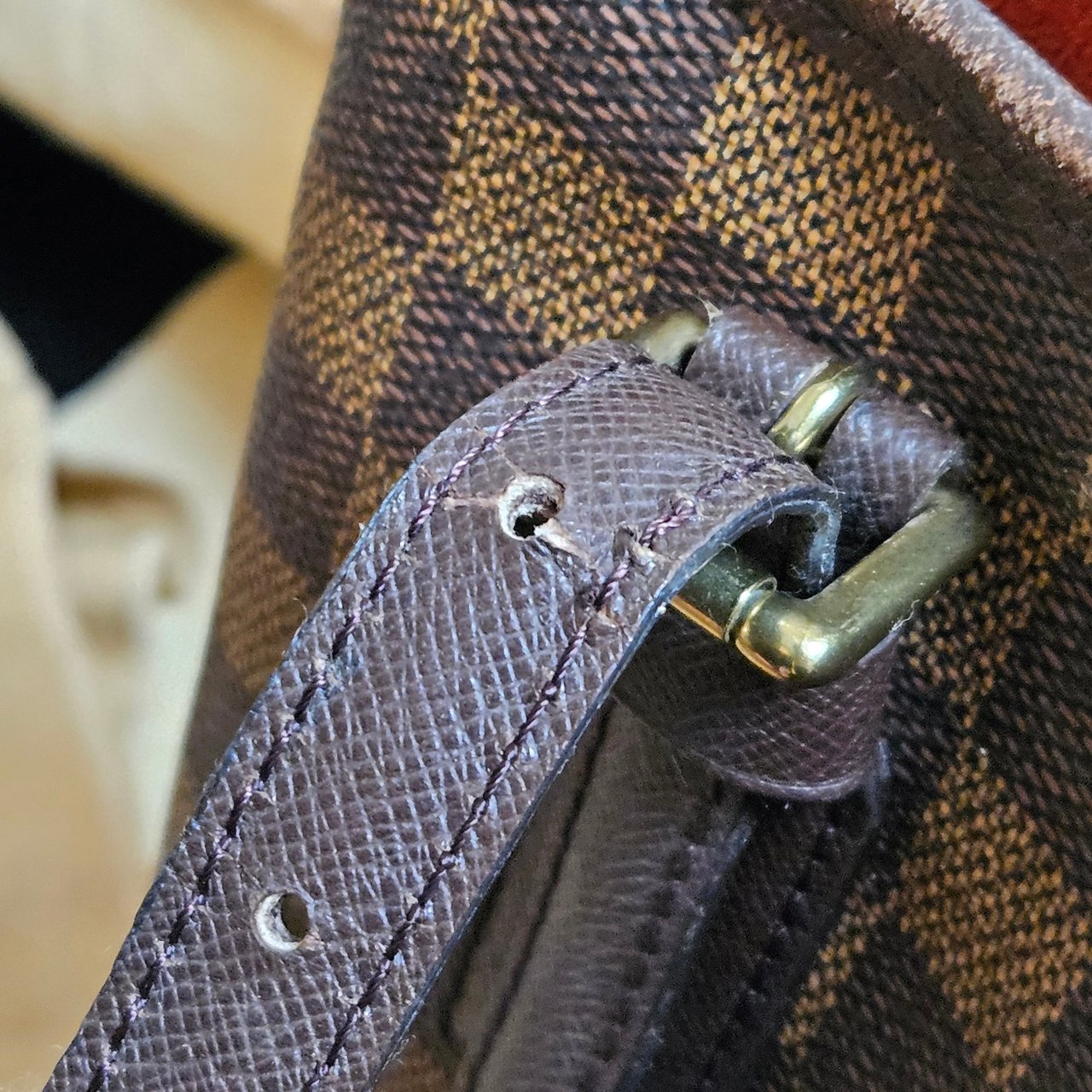 Louis Vuitton Louis Vuitton Damier Ebene Monogram Bucket PM Handbag Bruin