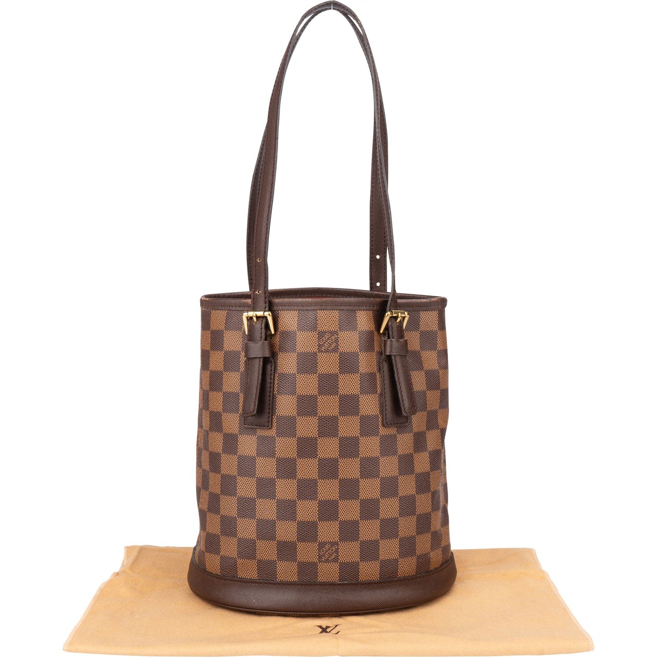 Louis Vuitton Louis Vuitton Damier Ebene Monogram Bucket PM Handbag Bruin