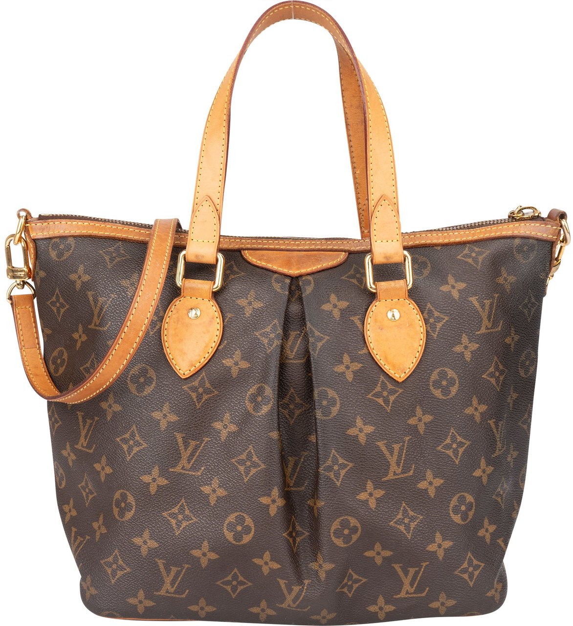 Louis Vuitton Louis Vuitton Canvas Monogram Palermo PM Handbag Bruin