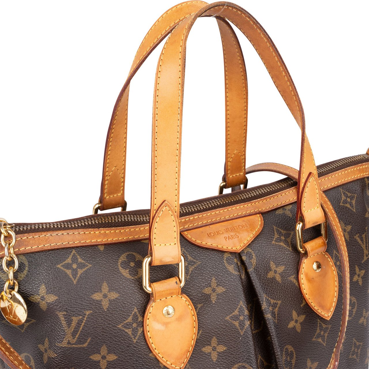 Louis Vuitton Louis Vuitton Canvas Monogram Palermo PM Handbag Bruin