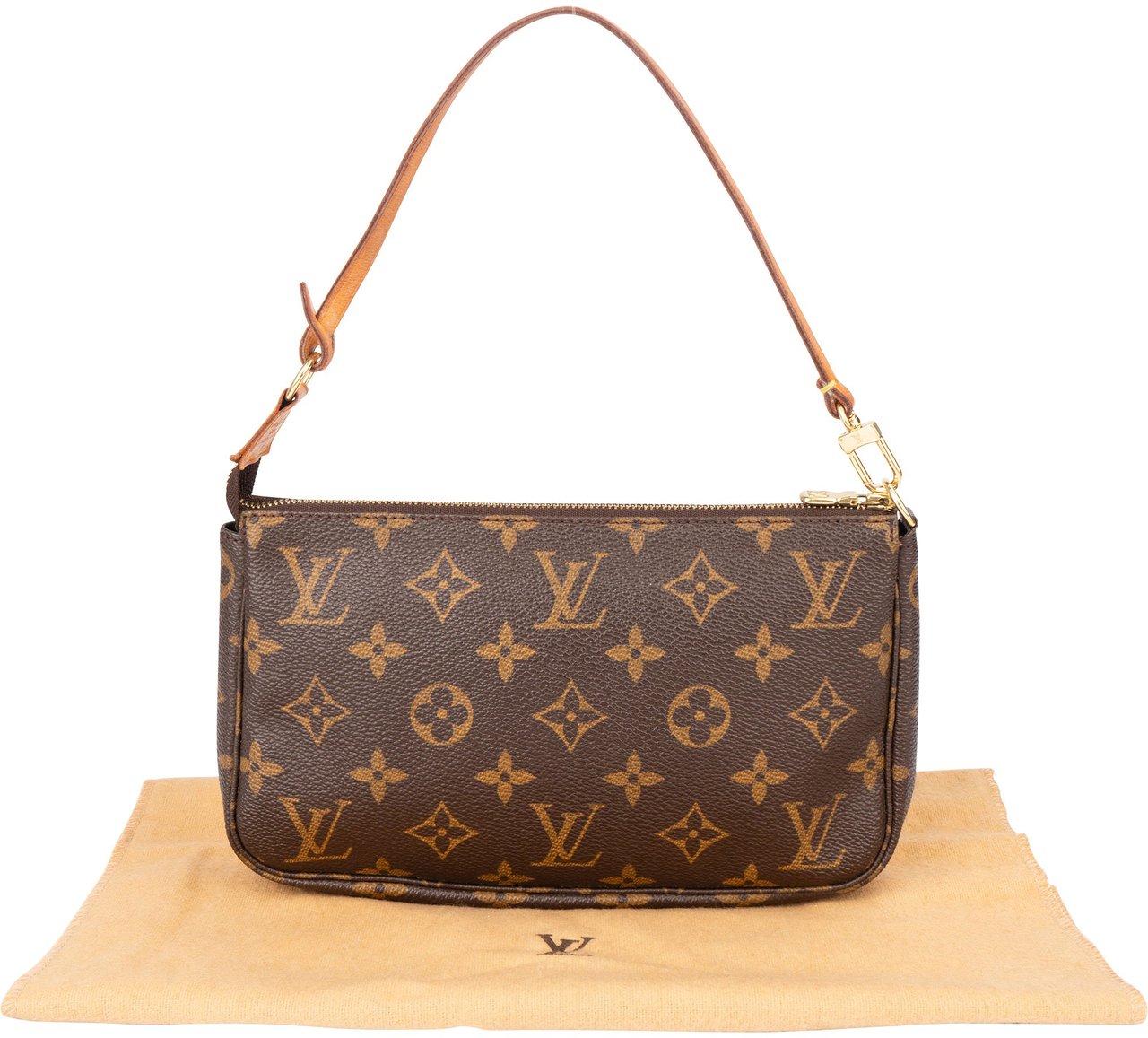 Louis Vuitton Louis Vuitton Canvas Monogram Pochette Accessoire Handbag Bruin