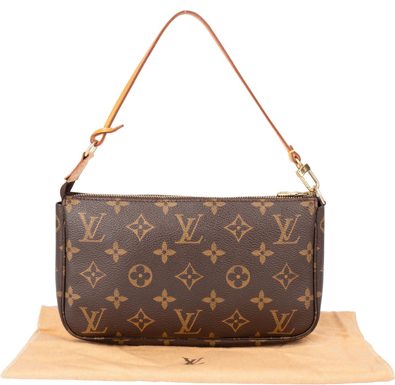 Louis Vuitton Louis Vuitton Canvas Monogram Pochette Accessoire Handbag Bruin