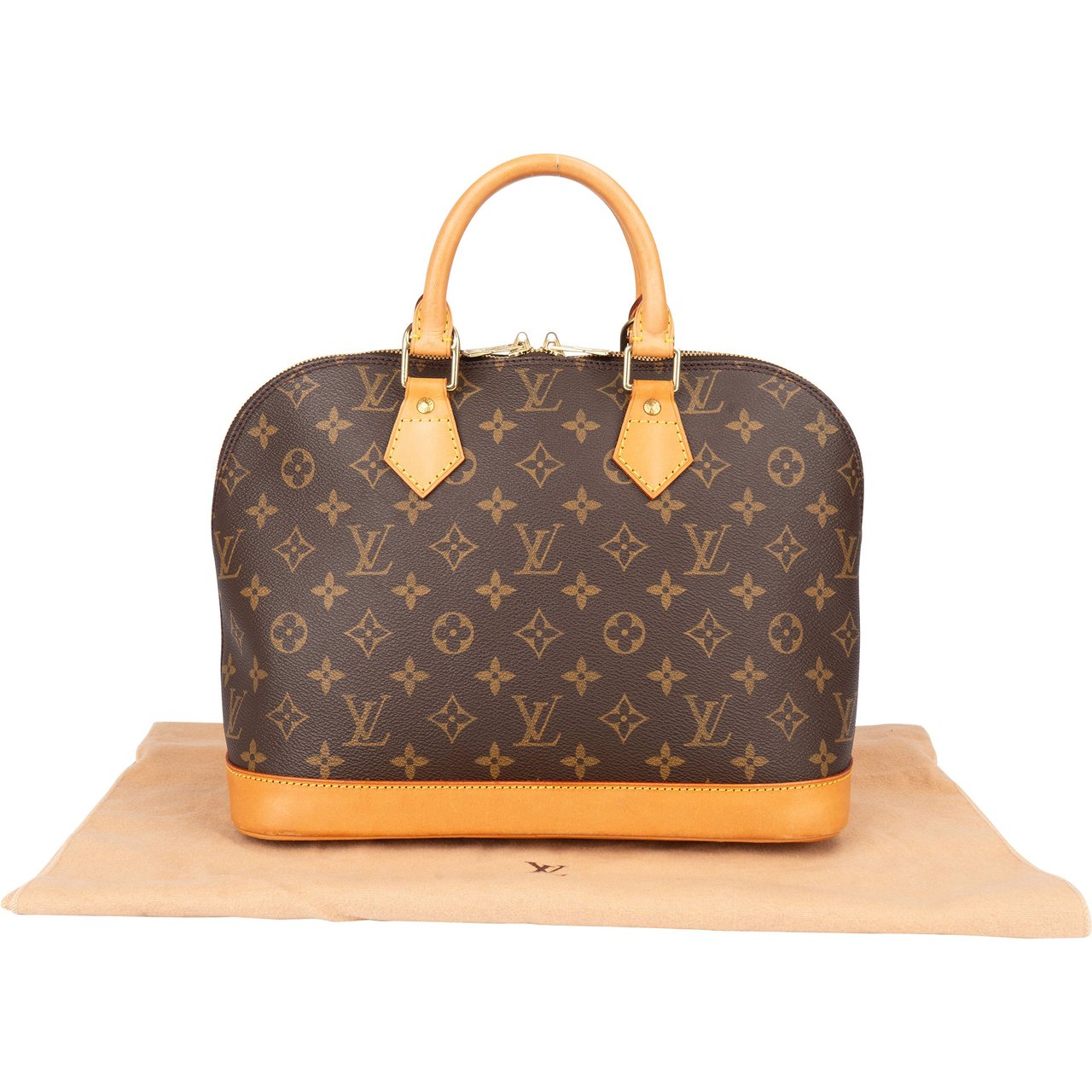 Louis Vuitton Louis Vuitton Canvas Monogram Alma PM Handbag Bruin