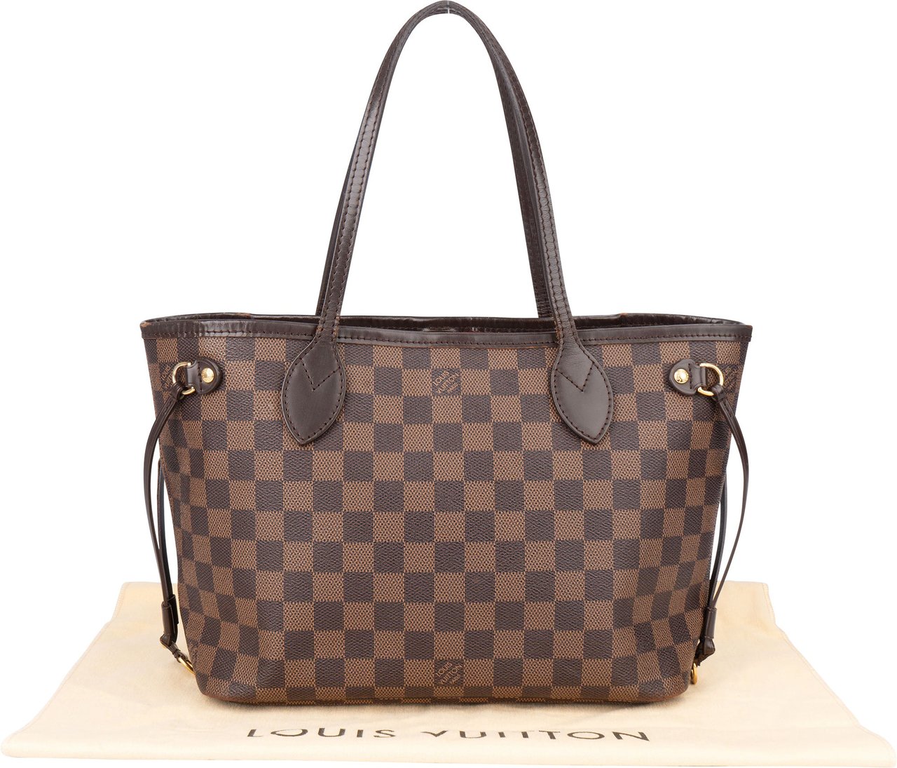 Louis Vuitton Louis Vuitton Damier Ebene Monogram Neverfull PM Handbag Bruin